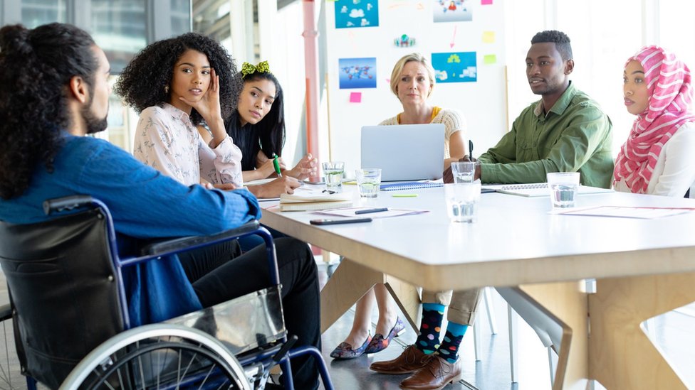 People working in an office