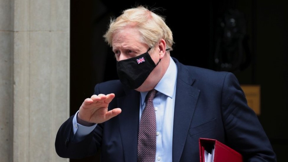 Boris Johnson outside 10 Downing Street