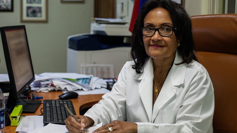 Marie-Marcelle Deschamps at her office